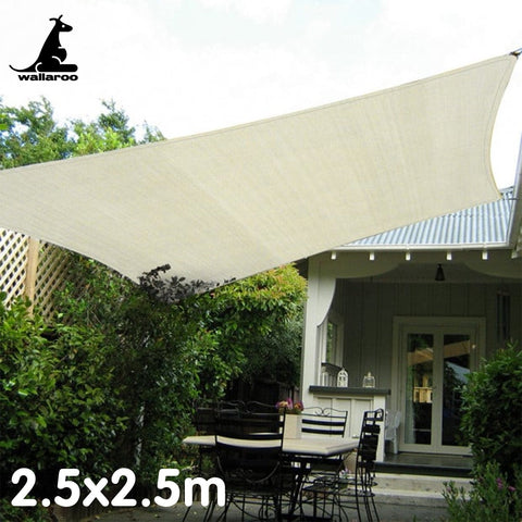 Waterproof Outdoor Shade Sail Sun Cloth Square 2.5x2.5M