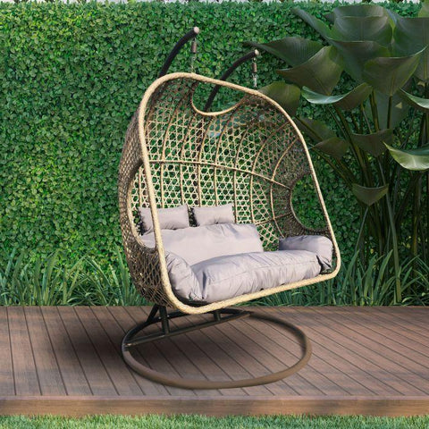 waterproof Soft 2 Seater Rocking Egg Chair
