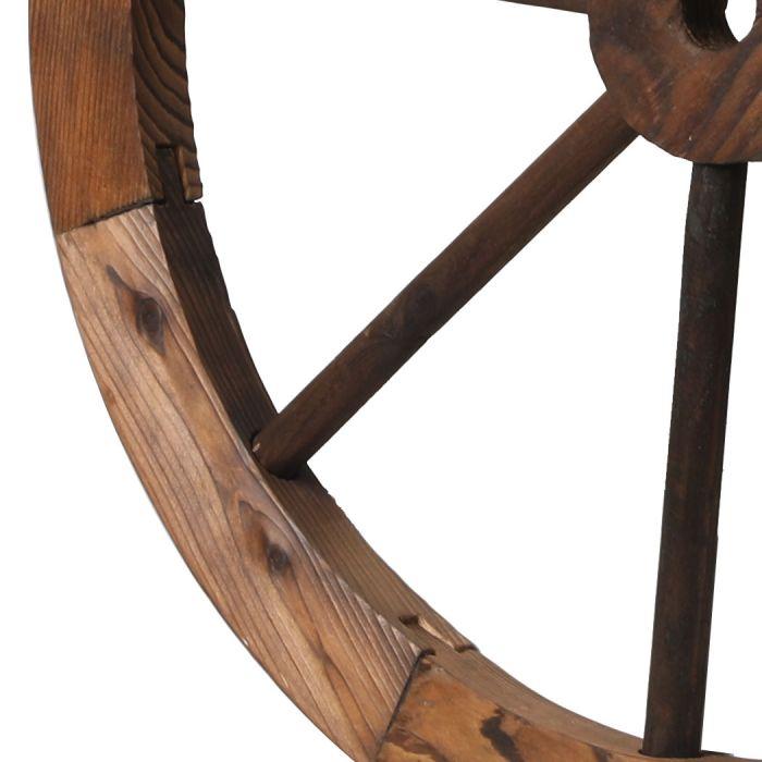 Weatherproof Outdoor Ornaments Large Wooden Wagon Wheel