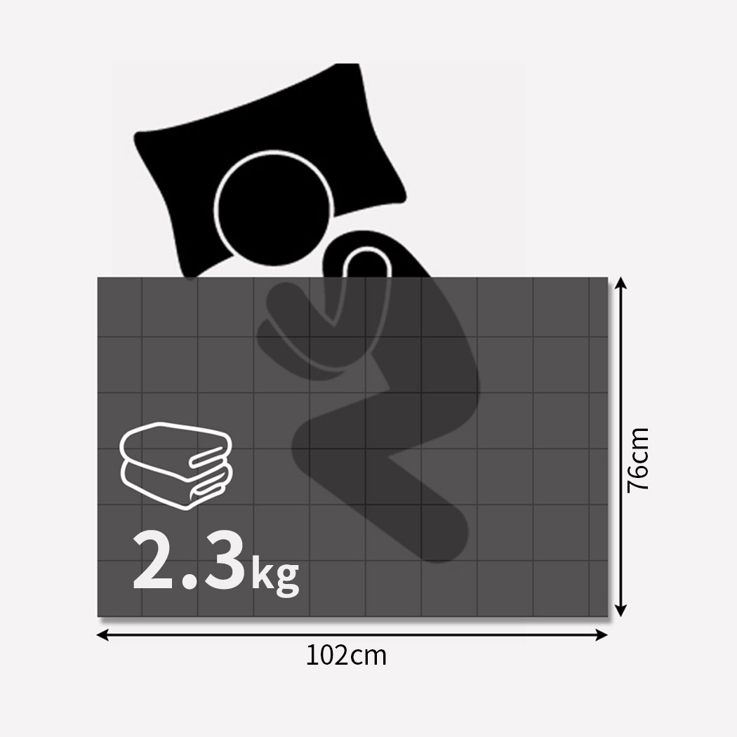 bedding Weighted Blanket Heavy Gravity Deep Relax 2.3KG Kids Grey
