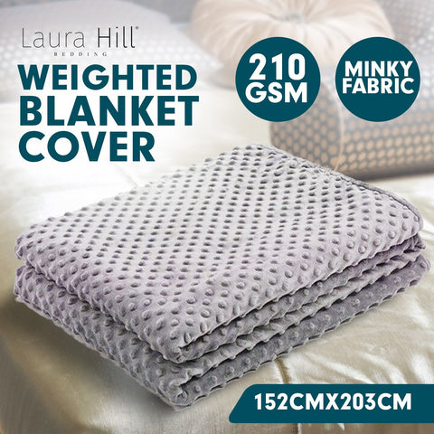 bedding Weighted Blanket Quilt Doona Cover 152 x 203cm Grey