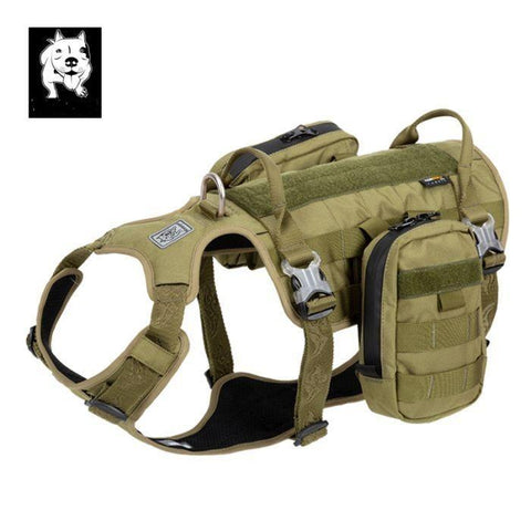 Whinhyepet Military Harness Army Green