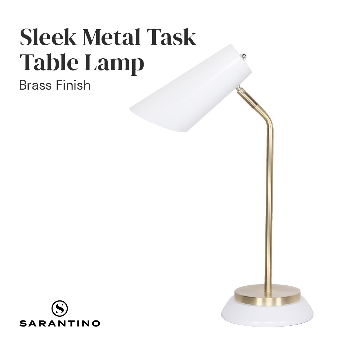 White/Brass Table Lamp