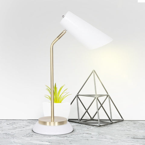 White/Brass Table Lamp