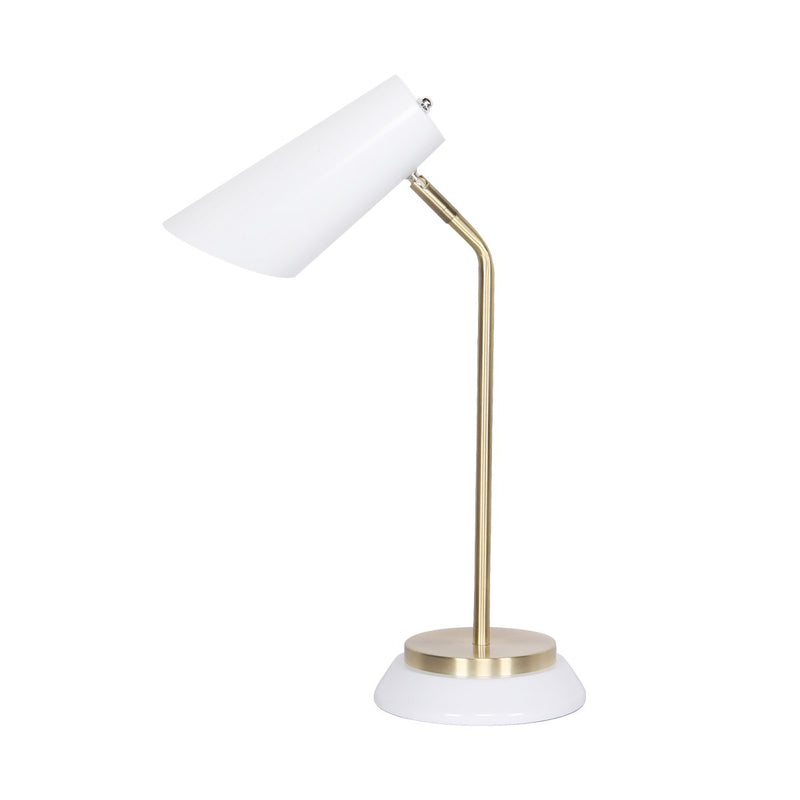White colour - White/Brass Table Lamp