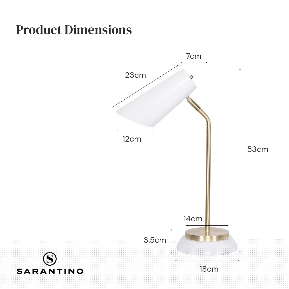 White/Brass Table Lamp