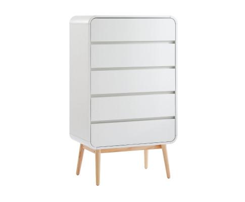 Living Room White Modern Tallboy-White