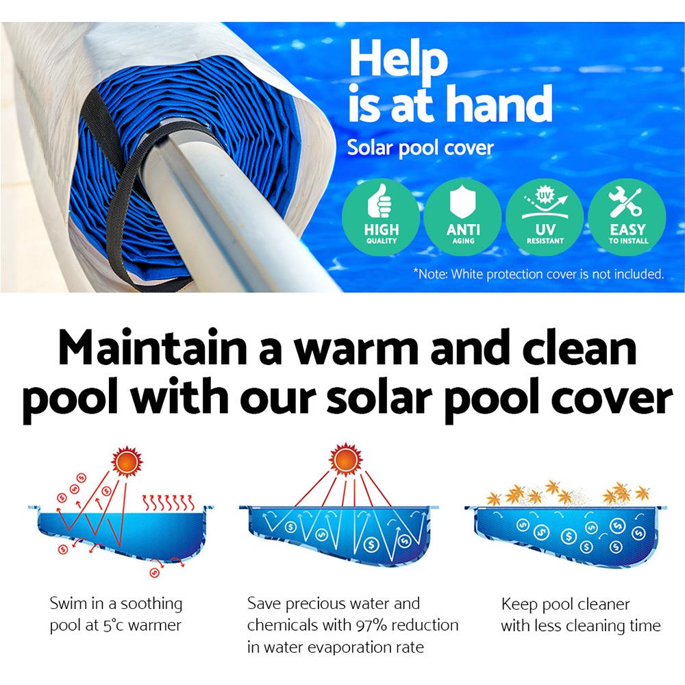 Pool & Accessories wimming Pool Cover Roller 400 Micron Adjustable Blanket 10 X 4m