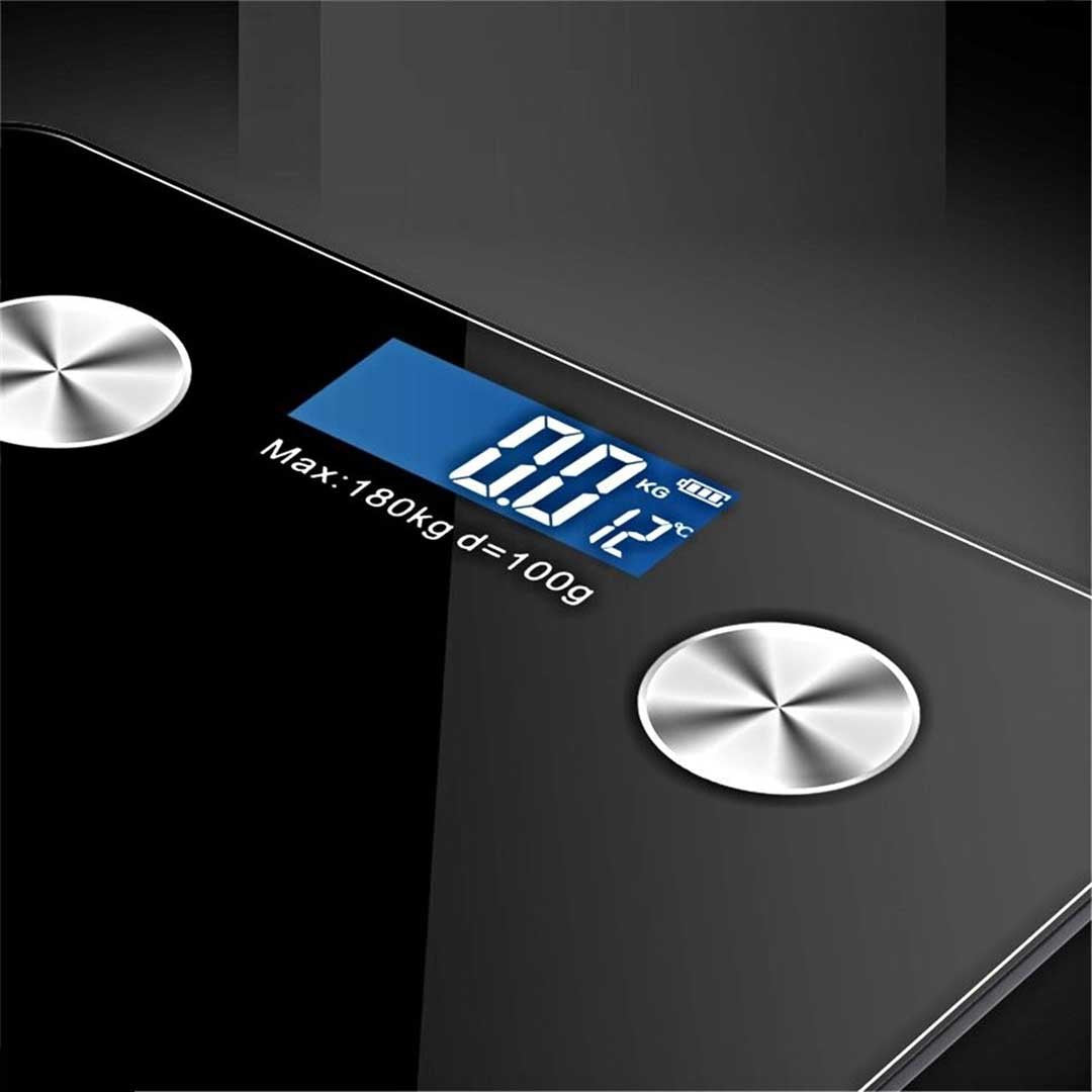 Bathroom Scales Wireless Bluetooth Digital Body Fat Scale Bathroom Health Analyser Weight Black