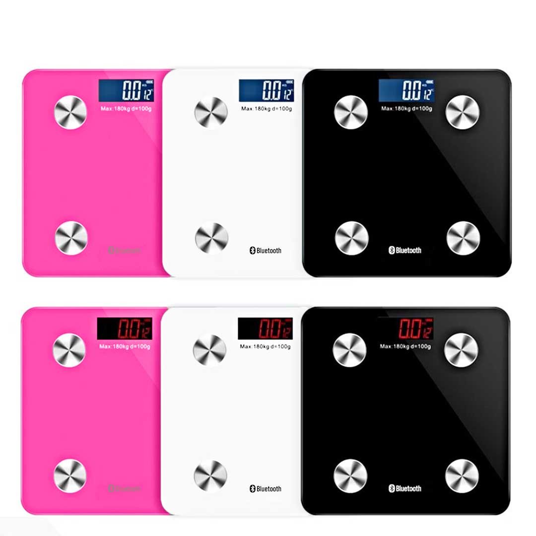 Bathroom Scales Wireless Bluetooth Digital Body Fat Scale Bathroom Health Analyser Weight Black