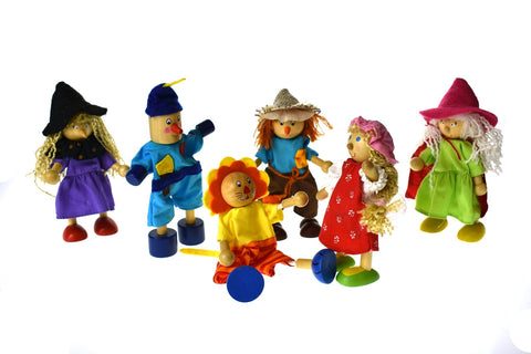 Wizard Of Oz Flexi Doll Set Of 6