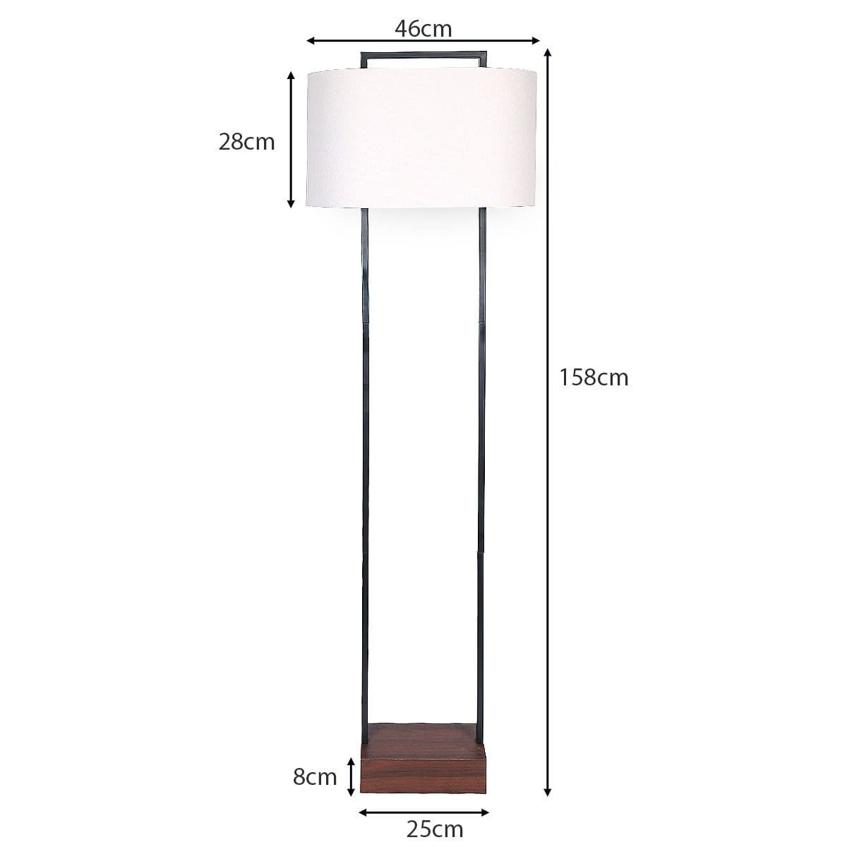 Wood Floor Lamp in Cherry Finish