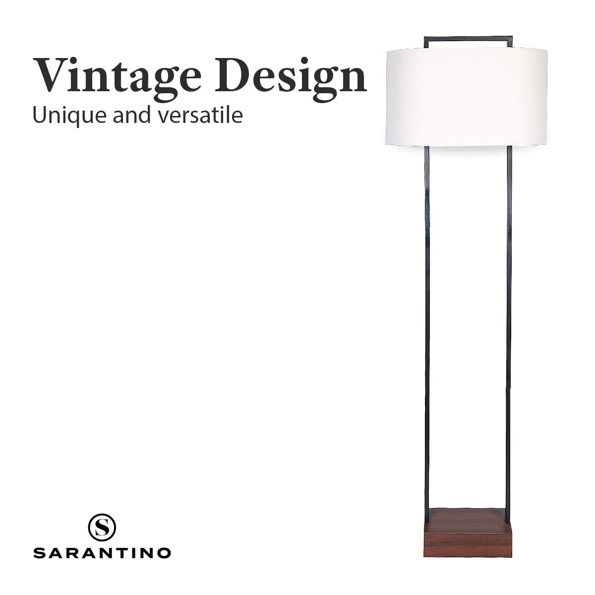 Wood Floor Lamp in Cherry Finish