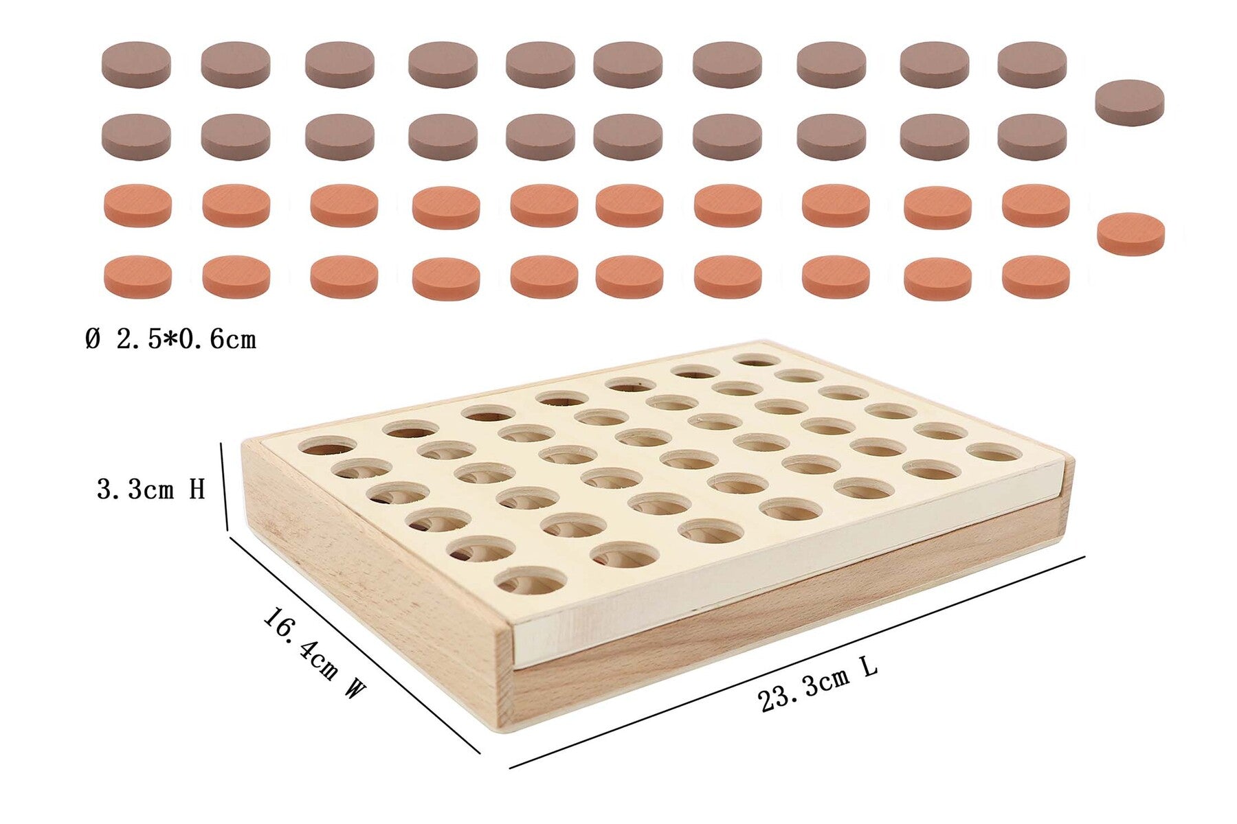 Wooden 4 In A Row Game Terracotta