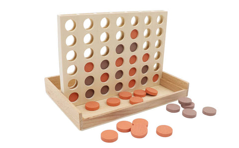Wooden 4 In A Row Game Terracotta