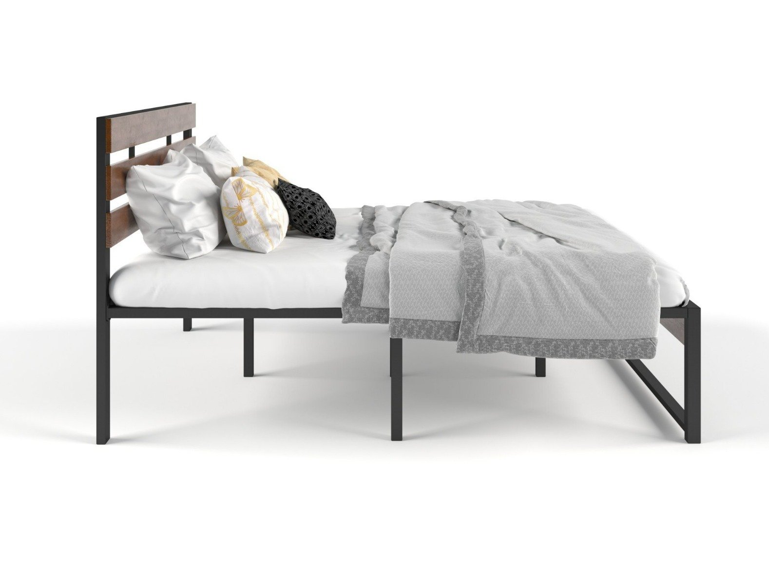Bed Frame Wooden and metal bed frame queen