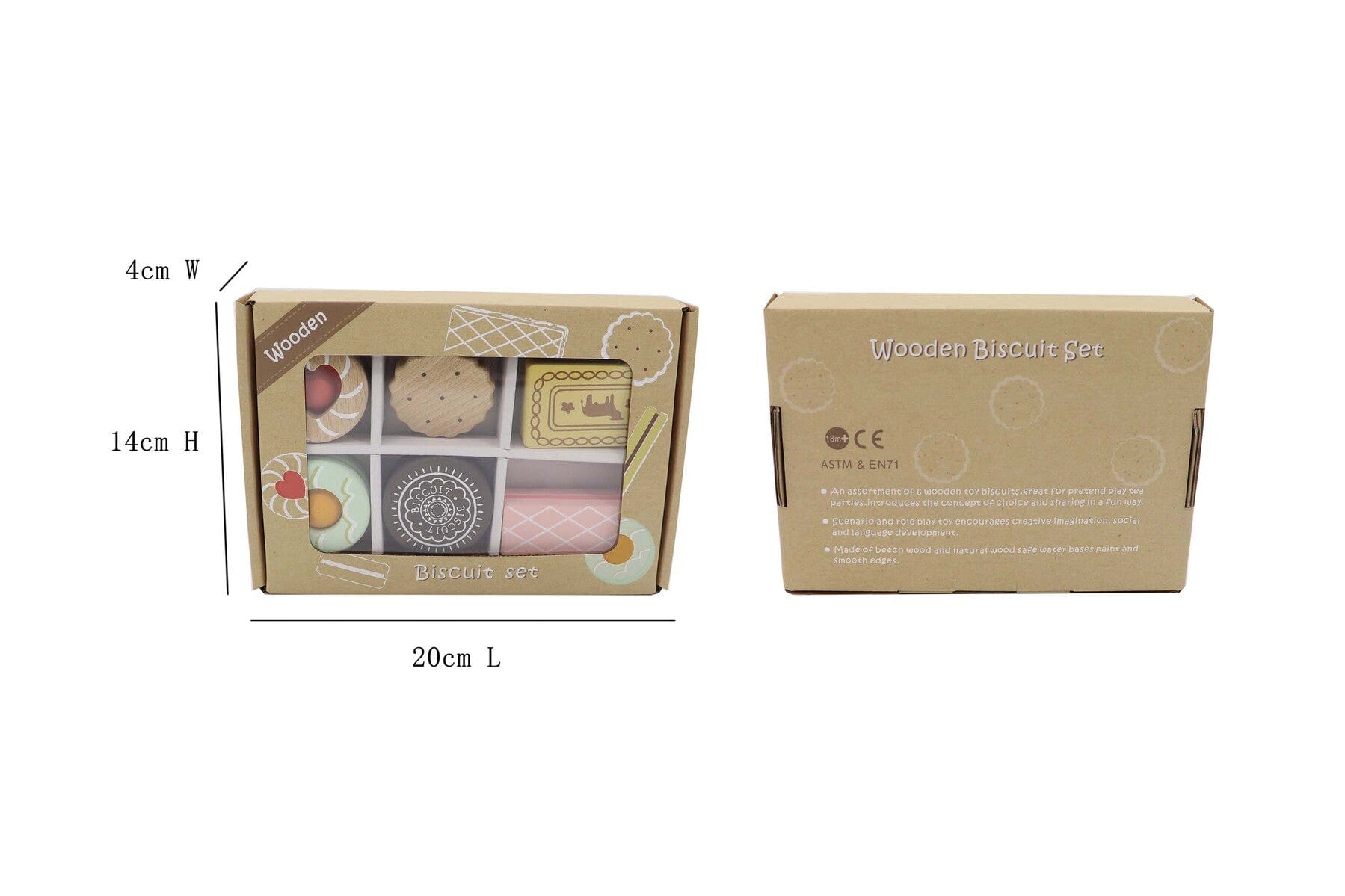 Wooden Biscuit Set