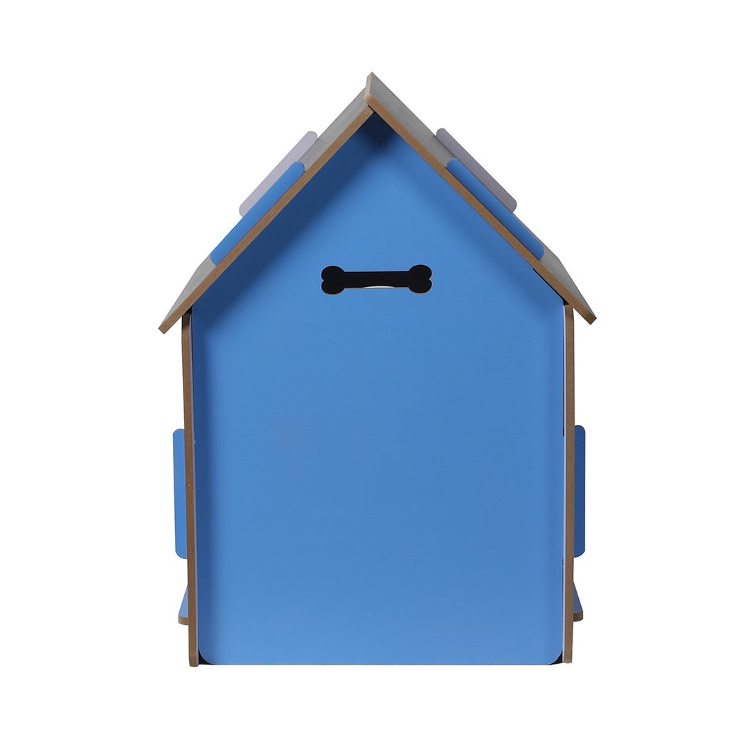 Dog House Wooden Dog House Pet Kennel Medium Blue M