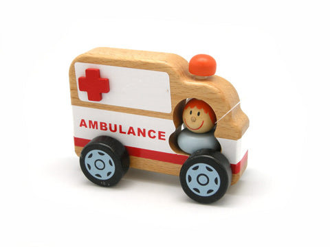 Wooden Emergency Vehicle Set Of 4