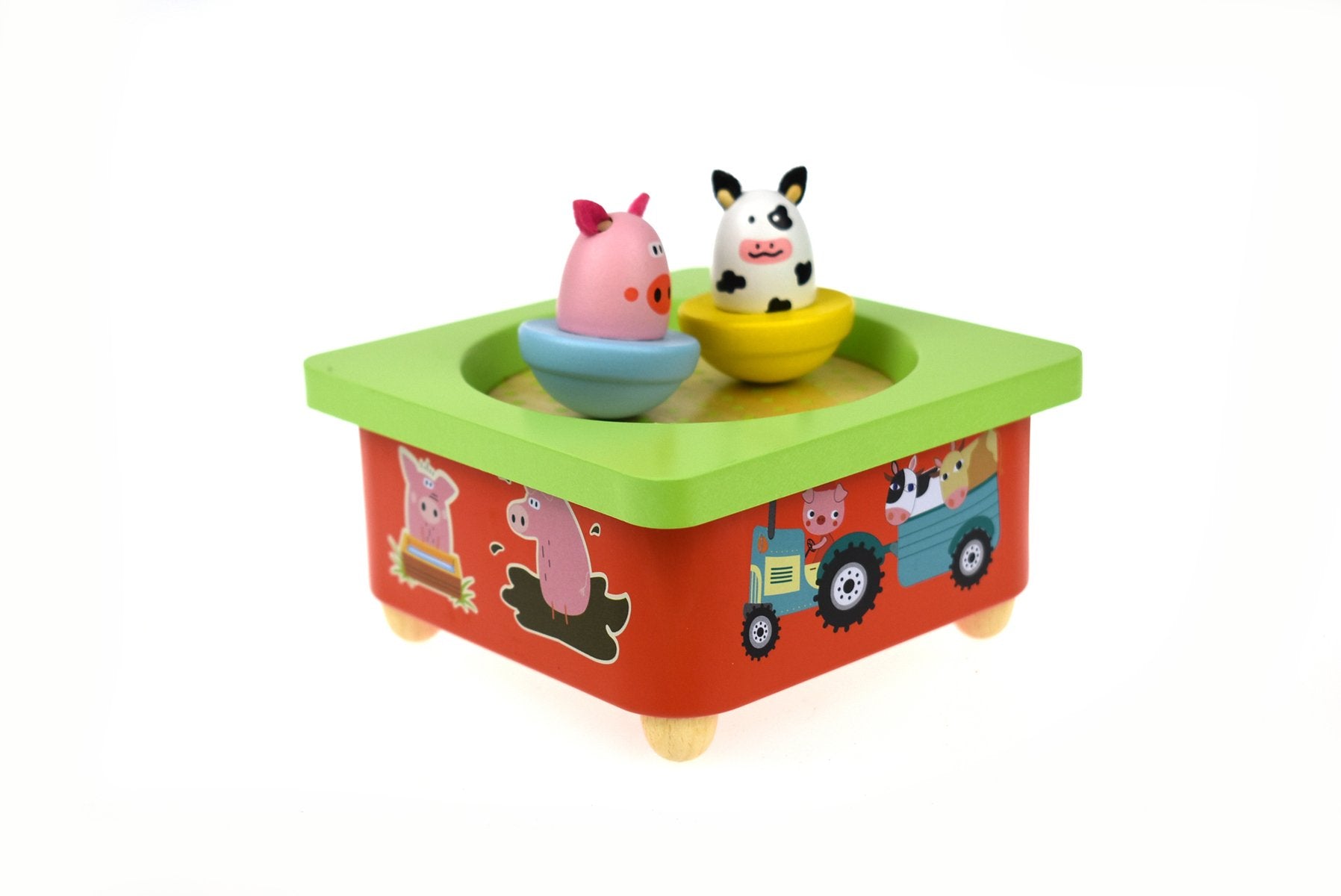 toys for infant Wooden Farm Music Box With Metal Frame
