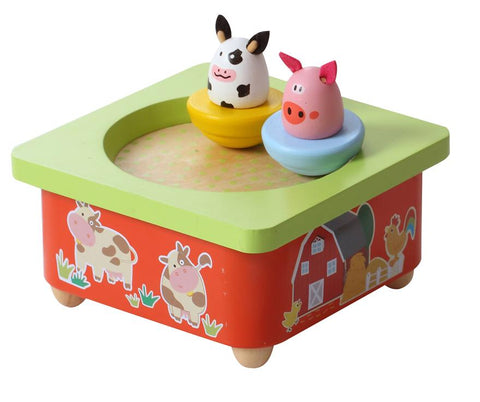 toys for infant Wooden Farm Music Box With Metal Frame