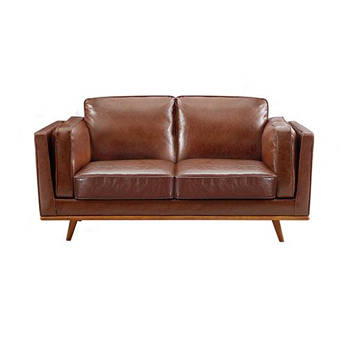 Sofas Wooden framed living room couch with Sofa Brown Leather 3+2 seater  lounge set