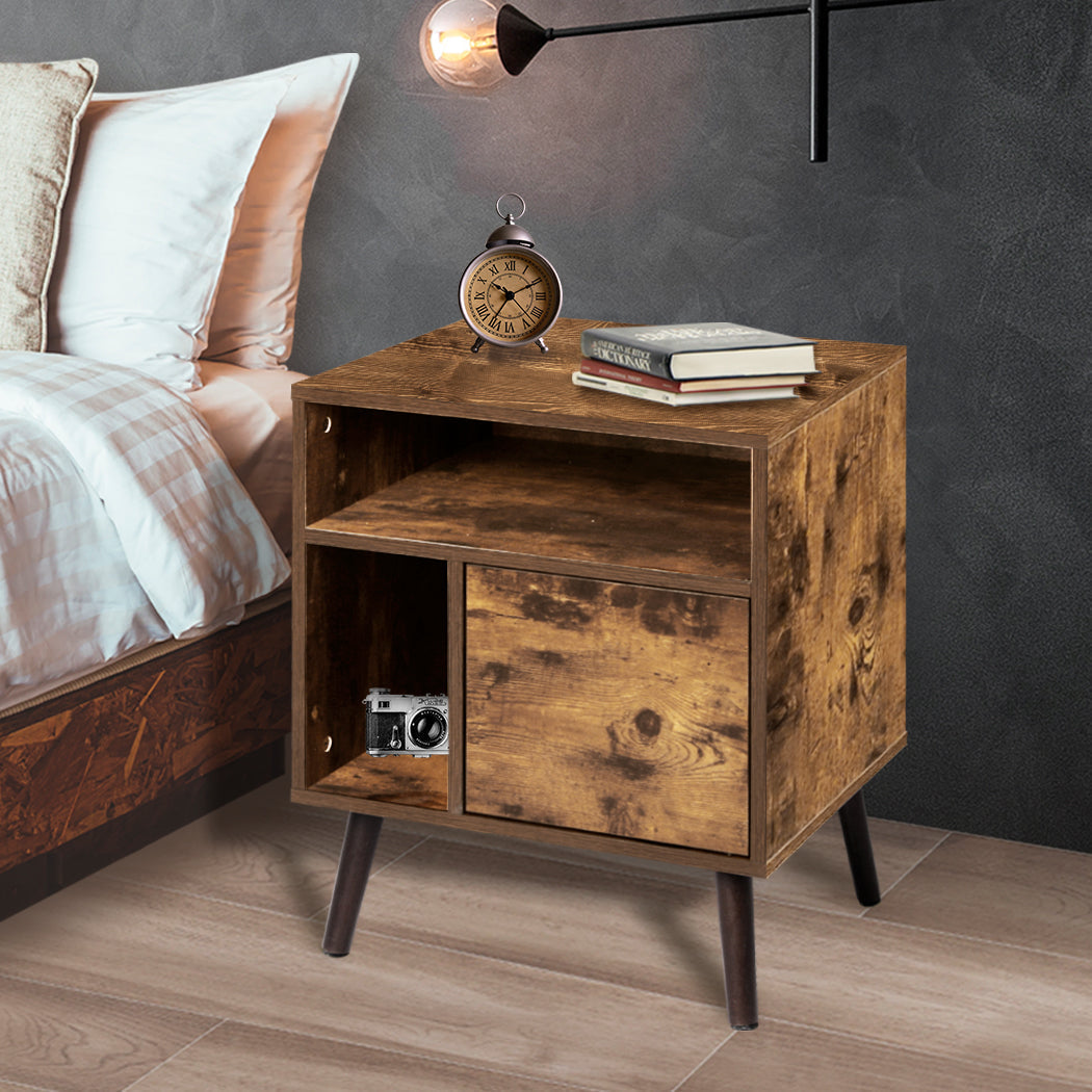 Wooden Nightstand Bedside Tables Storage Cabinet Side Table Drawers