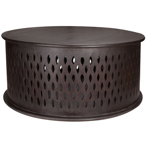 Wooden Round 80cm Coffee Table - Brown