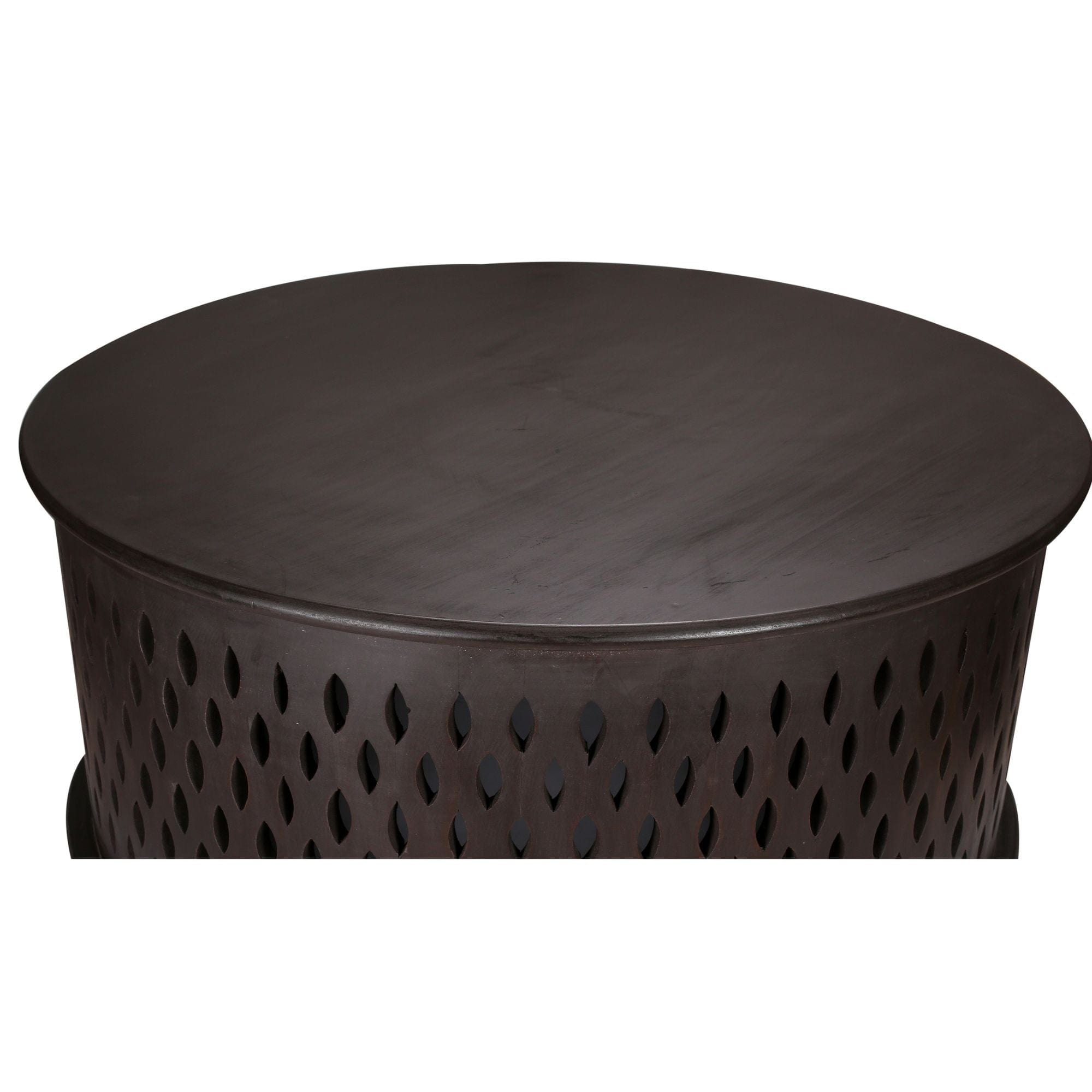 Wooden Round 80cm Coffee Table - Brown
