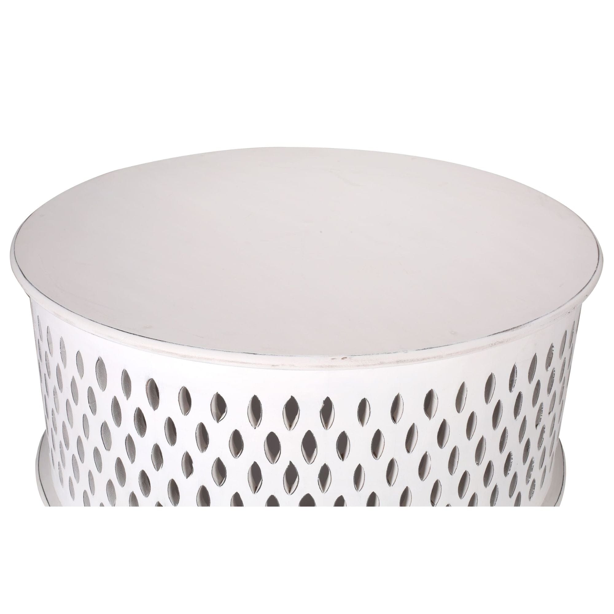Wooden Round 80cm Coffee Table - White