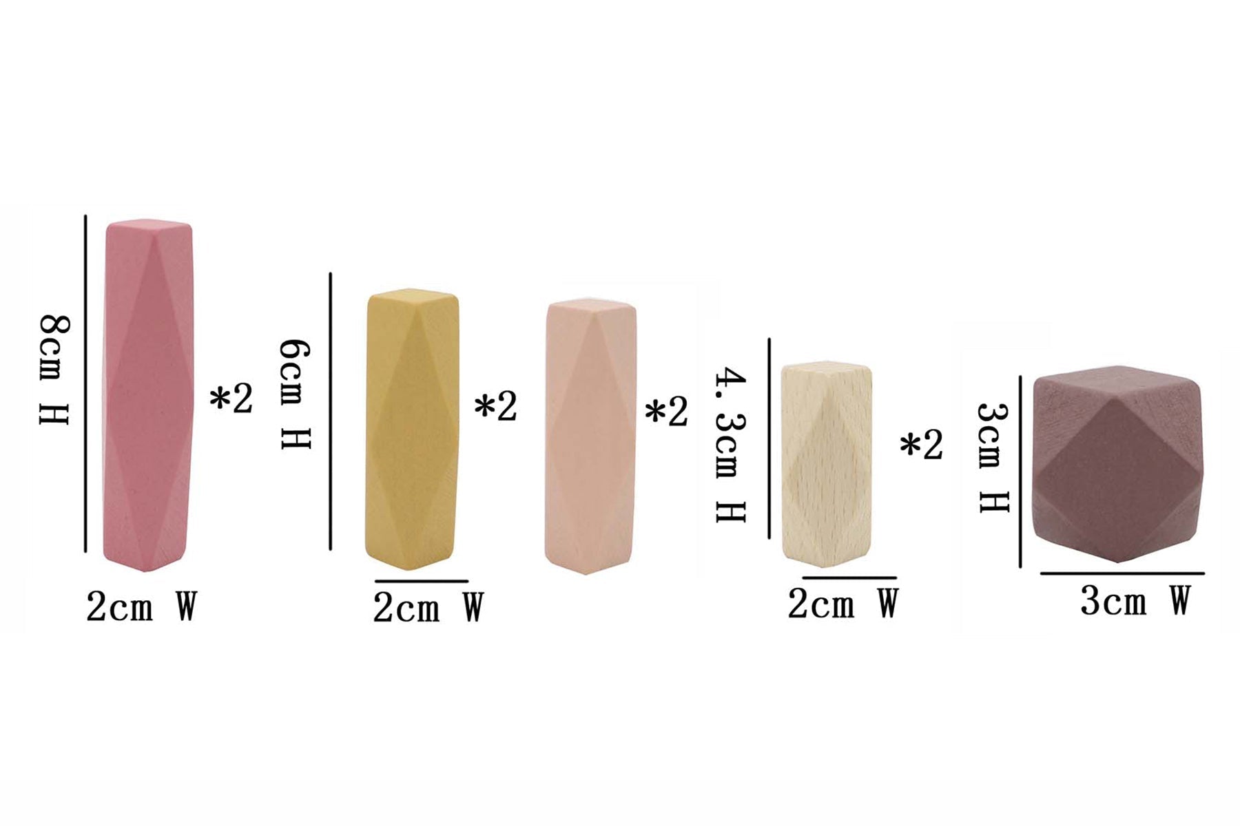 Wooden Stacking Rock Terracotta Red