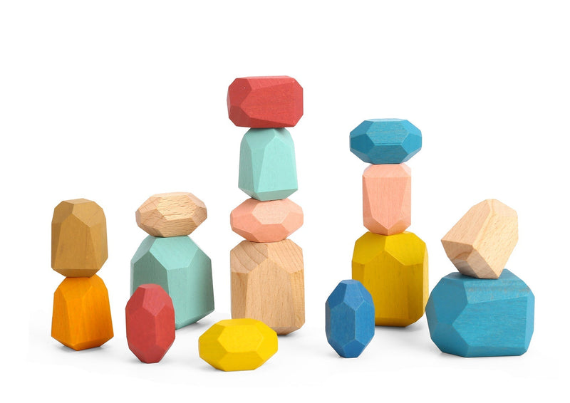 Wooden finish - Wooden Stacking Stones