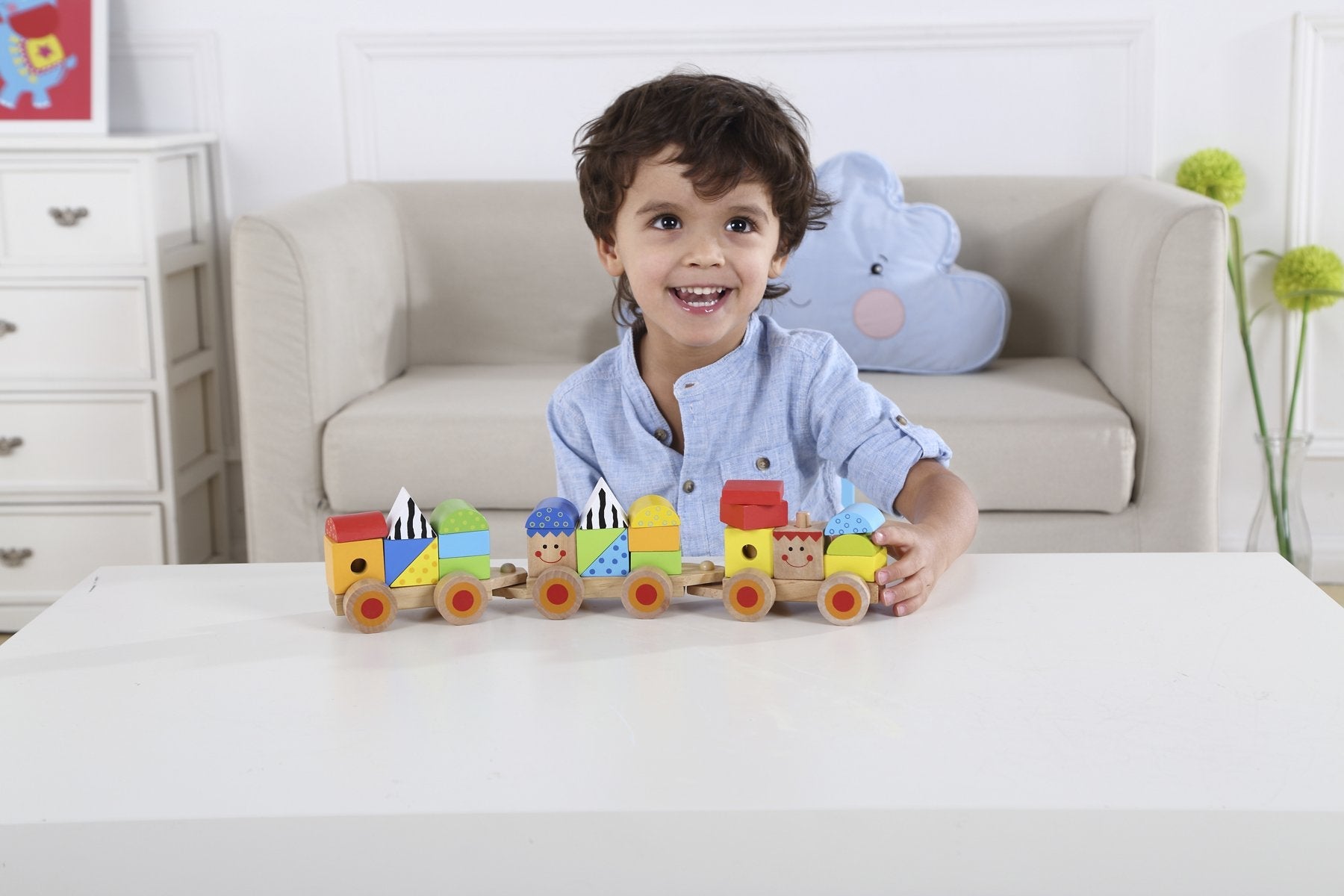 toys for infant Wooden Stacking Train