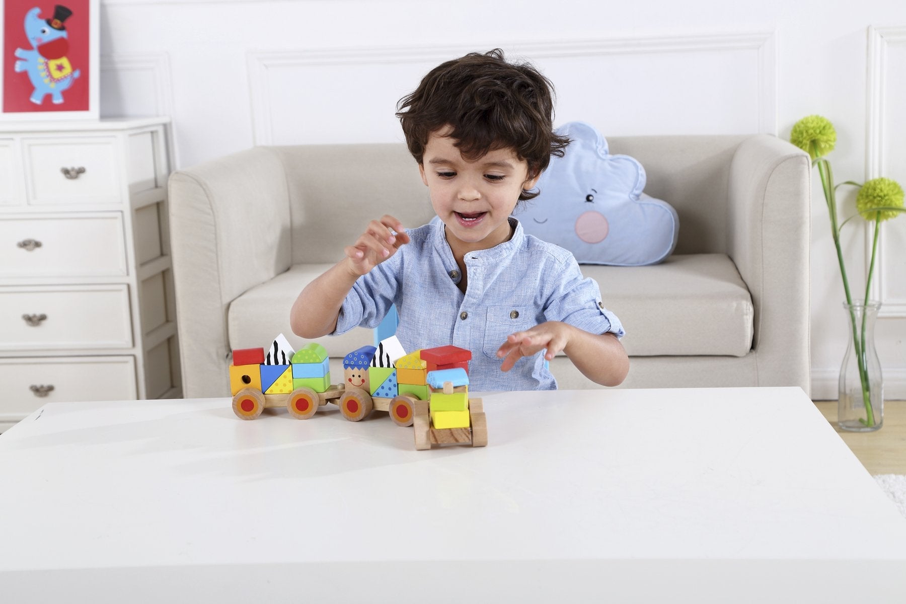 toys for infant Wooden Stacking Train