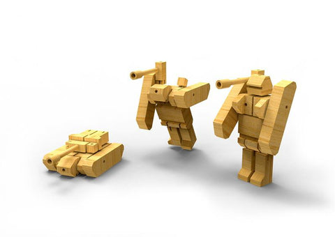 toys for infant Wooden Transformer - Tank