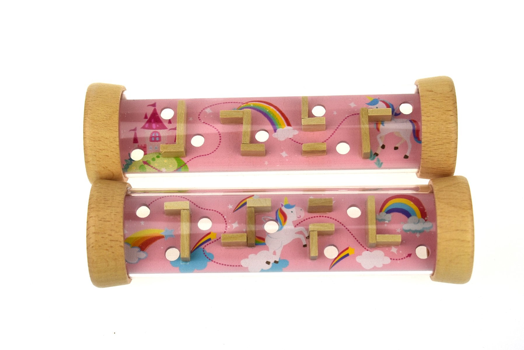 toys for above 3 years above Wooden Unicorn Labyrinth In Tube