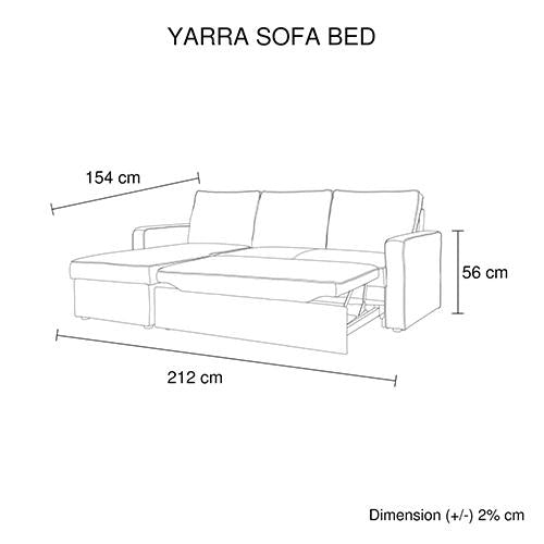 Sofas Yarra Corner Sofa Bed Grey