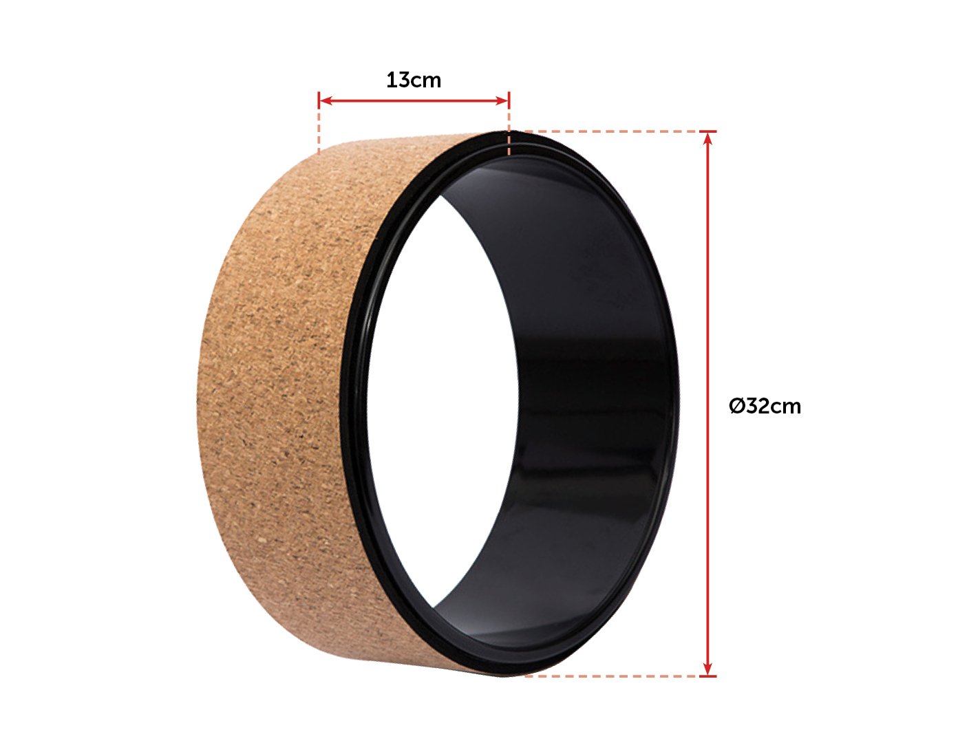 Fitness Accessories Yoga Pilates Wheel Cork Circle Prop Back Chest Hips Abdomen Stretch Roller