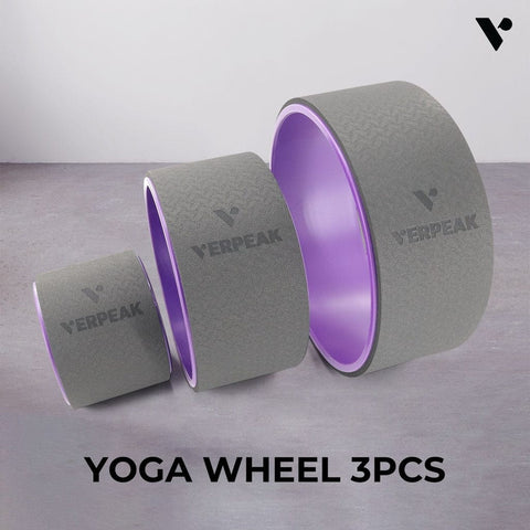 Yoga Wheel 3 pieces set Purple & Black VP-YBS-107-YR