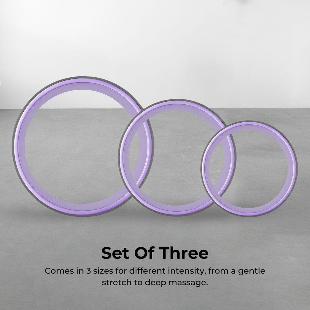 Yoga Wheel 3 pieces set Purple & Black VP-YBS-107-YR