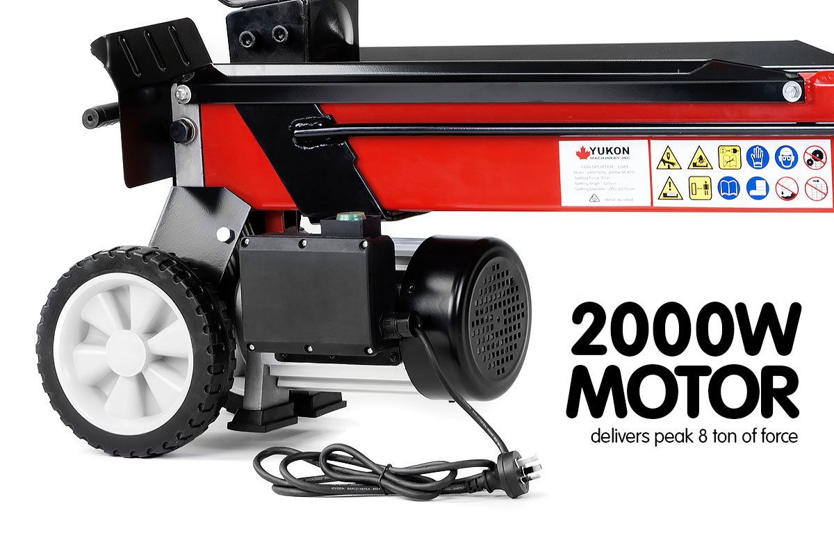 Yukon 240V Electric Log Splitter Wood Cutter - 8Ton