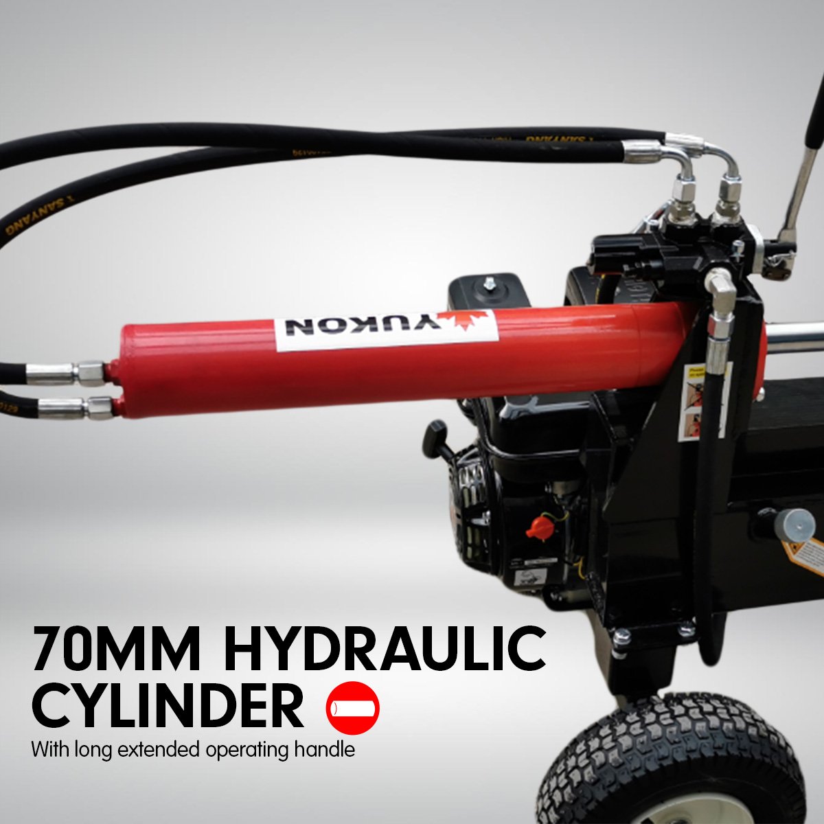 farm rural Yukon Petrol Log Splitter Wood Cutter - 18Ton