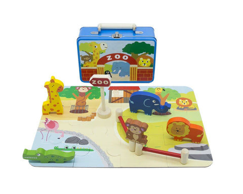toys for infant Zoo Playset In Tin Case